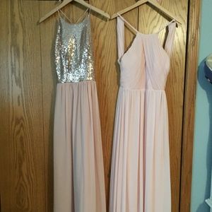 Blush/Rose gold bridesmaid dresses